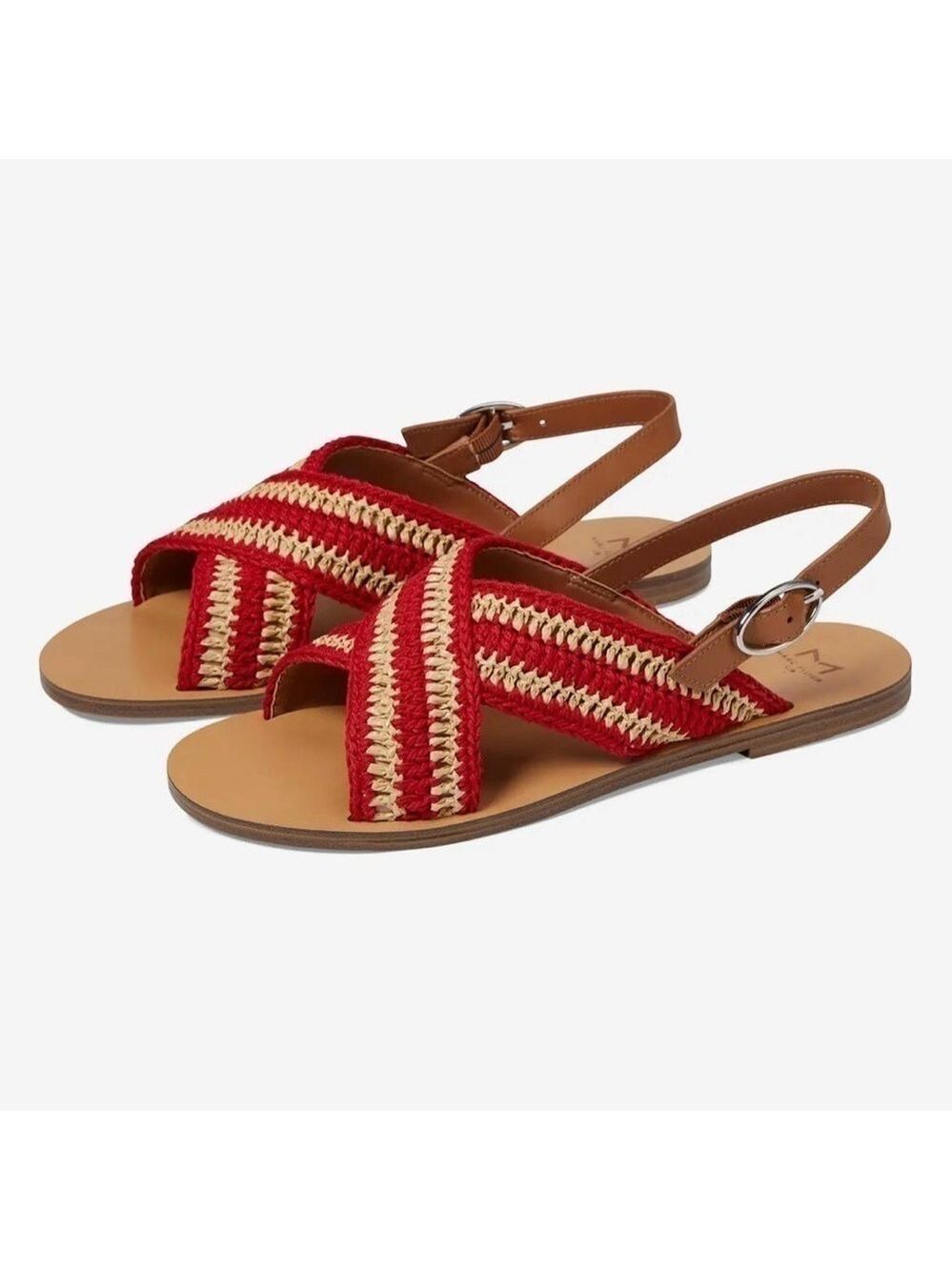 Marc Fisher Lonnie Skip On Criss Cross Slingback Sandals NWT